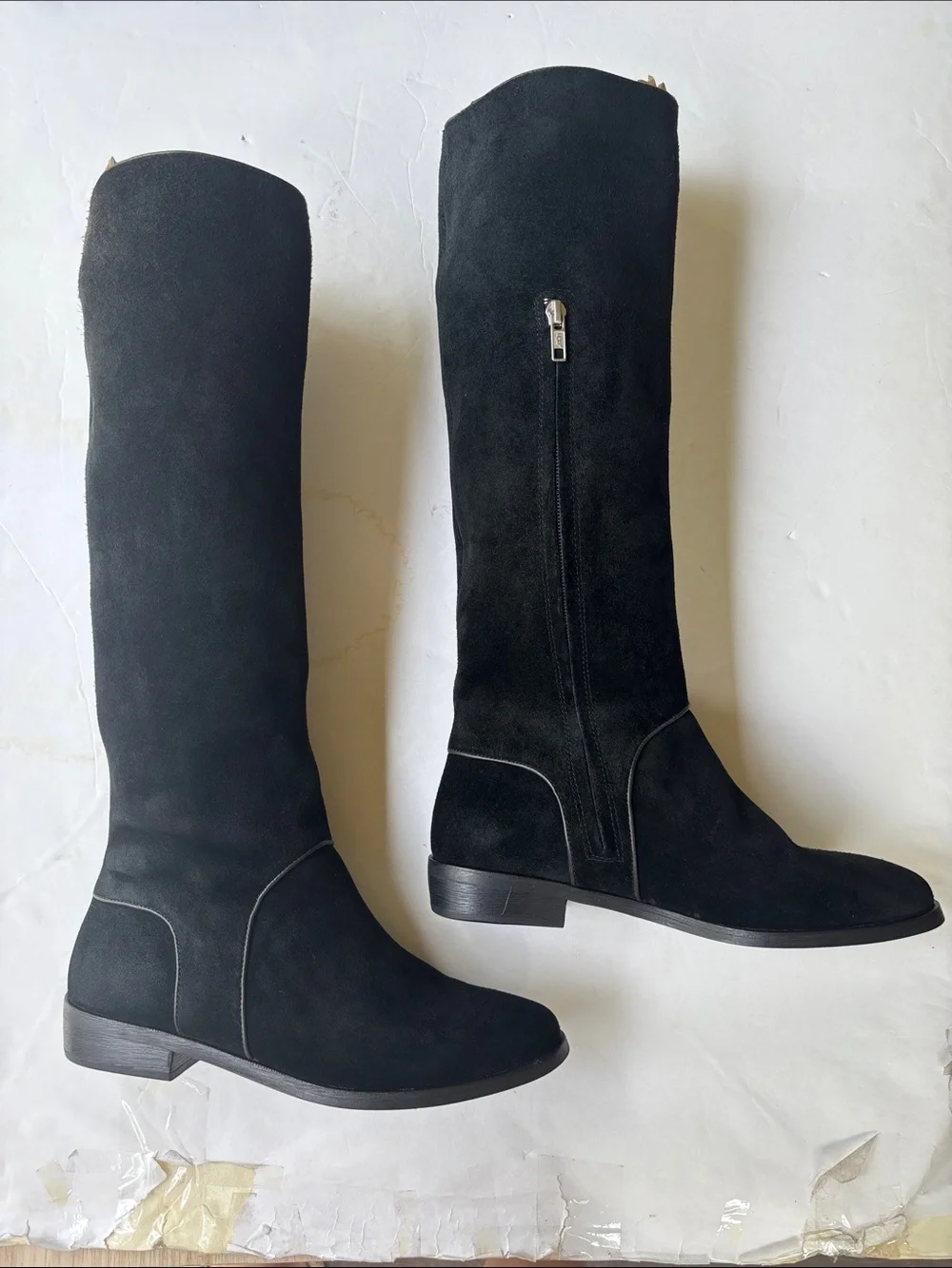 UGG Gracen Black Suede Tall Riding Boots Knee High 8.5 Cute Fall Winter Everyday